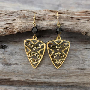 4/$15 Geometric Tribal Shield Earrings